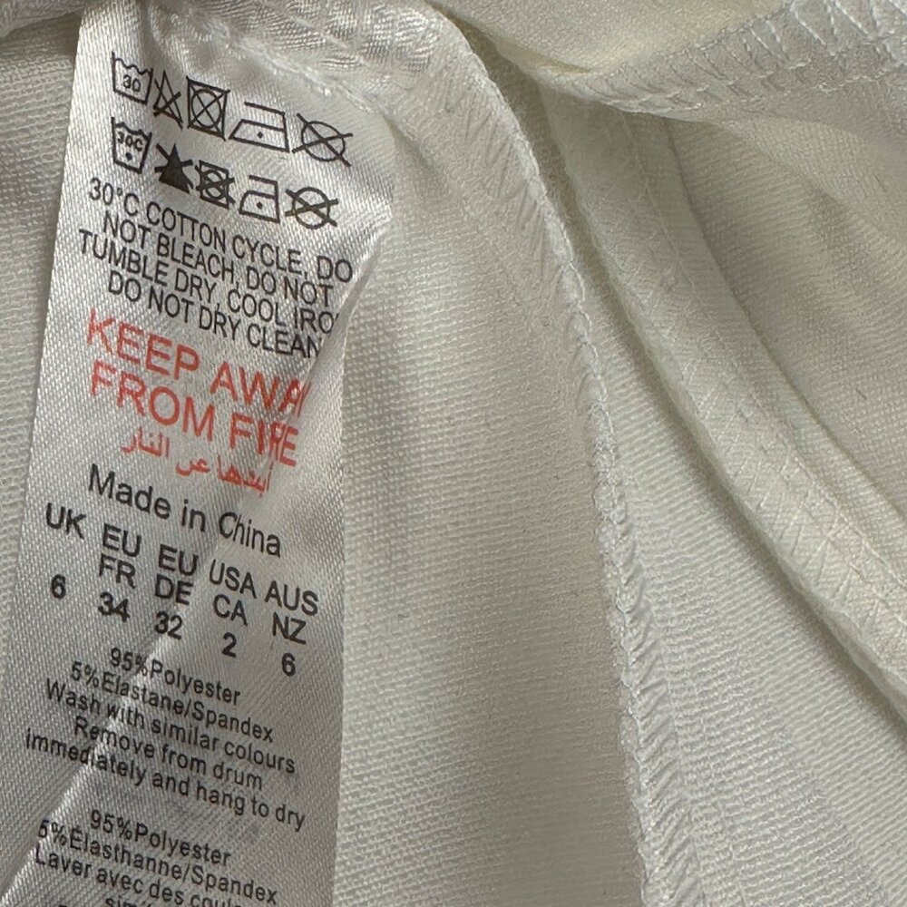 PLT WOMENS TOP SIZE 2 CREAM WOVEN LACE UP PLUNGE DETAIL LONG SLEEVE SEXY TOP NWT - Picture 9 of 12